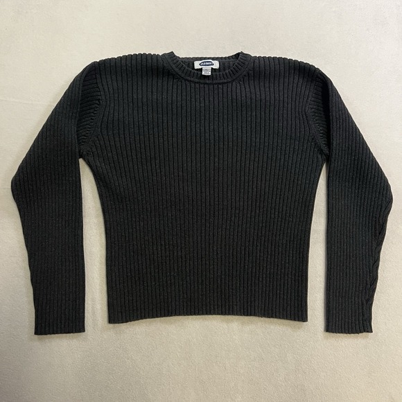 Old Navy Sweaters - Old Navy Short Ribbed Sweater Women's Size XL Gray Long Sleeve